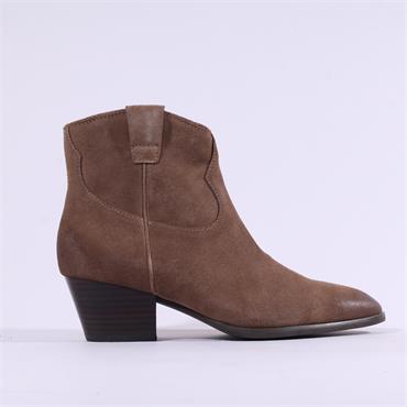 ASH Fame Western Annkle Boot - Taupe Suede